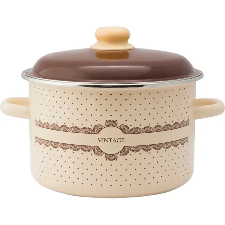 Цилиндрическая эмалированная кастрюля appetite Vintage 6RD201M Vintage Цилиндрическая эмалированная кастрюля appetite Vintage 6RD201M Vintage