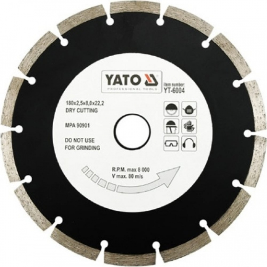 Отрезной алмазный диск YATO YT-6004