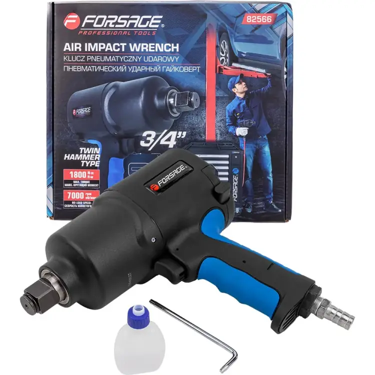Ударный пневмогайковерт Forsage Twin Hammer F-82566(48141) Ударный пневмогайковерт Forsage Twin Hammer F-82566(48141)
