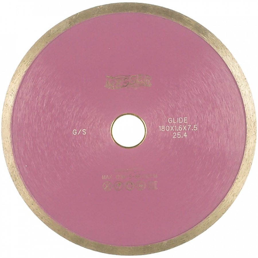 Алмазный диск по граниту MESSER 180D-1.6T-7.5W-22.2