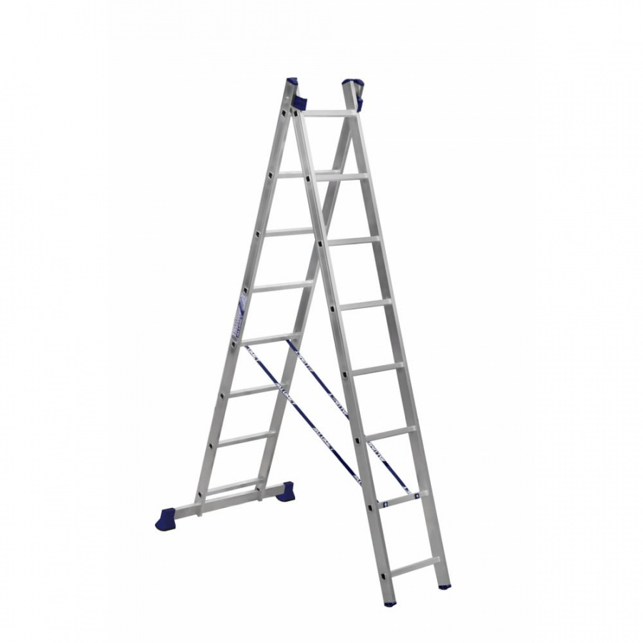 Двухсекционная универсальная алюминиевая двухсекционная лестница Алюмет H2 5208
