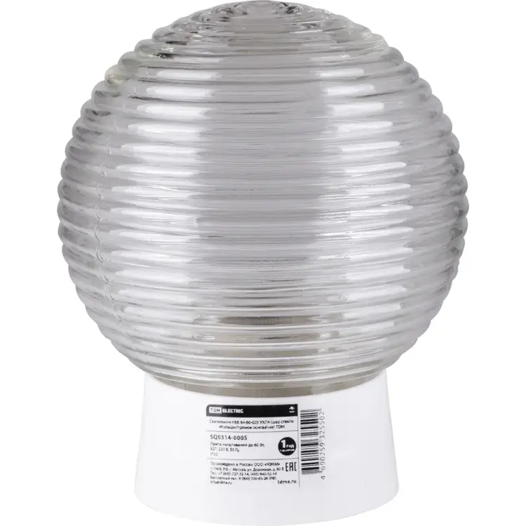 Светильник TDM ELECTRIC НББ 64-60-025 УХЛ4 (шар стекло Кольца/прямое основание) SQ0314-0005
