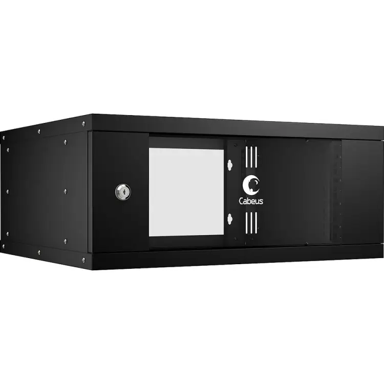 Телекоммуникационный настенный шкаф Cabeus WSC-05D-4U55/45-BK Телекоммуникационный настенный шкаф Cabeus WSC-05D-4U55/45-BK
