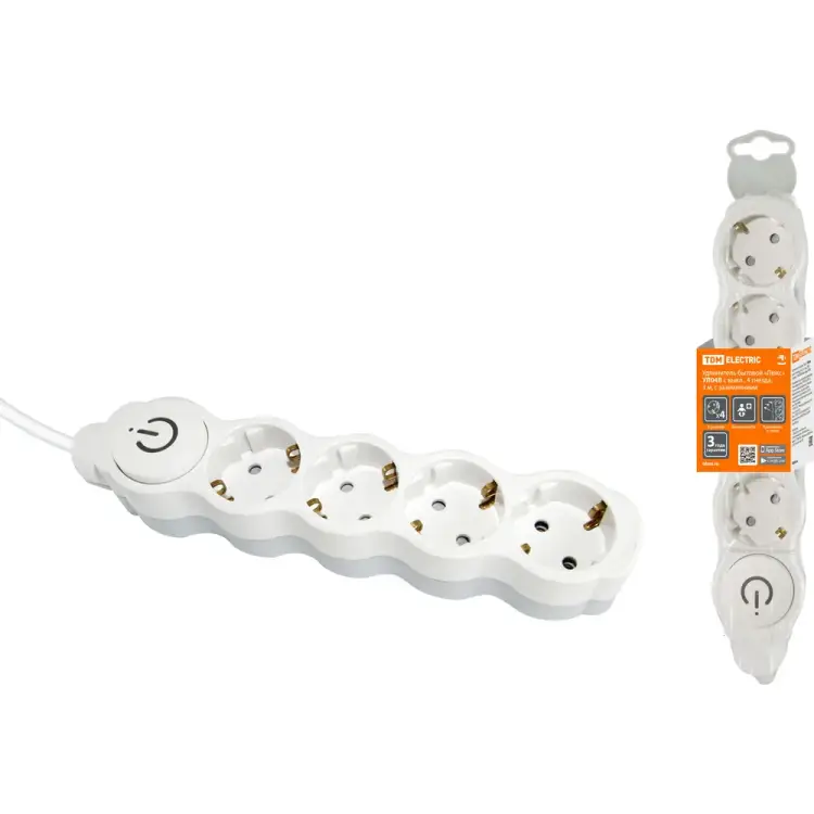 Бытовой удлинитель TDM ELECTRIC Люкс УЛ04В SQ1303-0134 Бытовой удлинитель TDM ELECTRIC Люкс УЛ04В SQ1303-0134