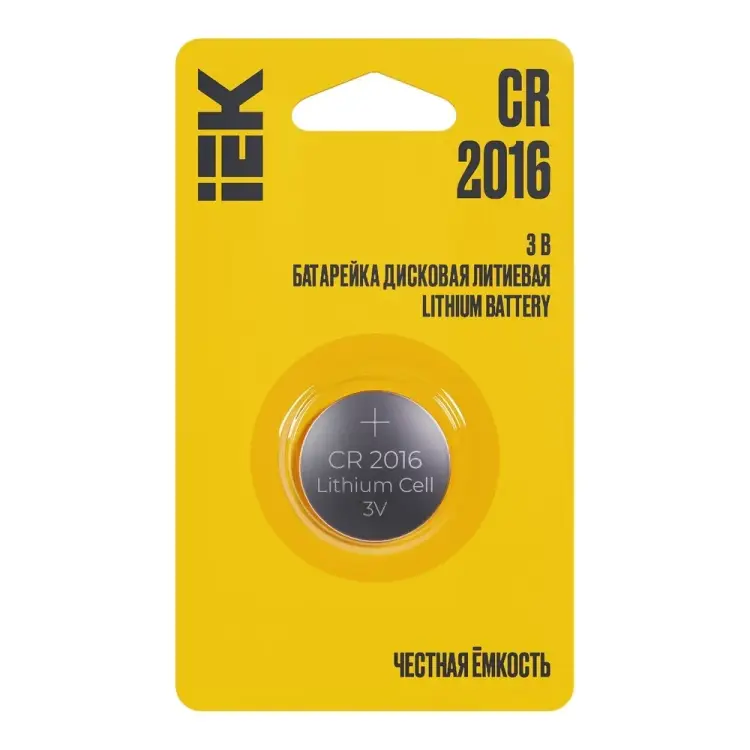 Дисковая литиевая батарейка IEK optima cr2016 ABT-CR2016-OP-L01