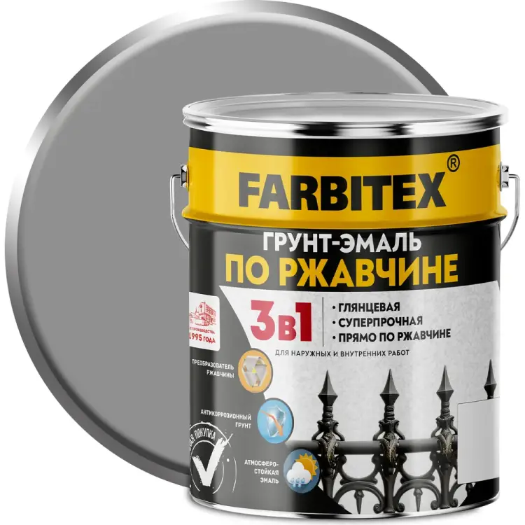 Грунт-эмаль по ржавчине Farbitex 4300013877