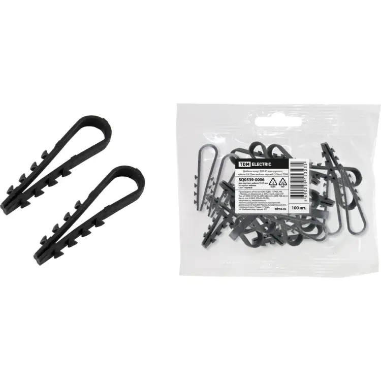 Дюбель-хомут для круглого кабеля TDM ELECTRIC ДХК-25 SQ0539-0006