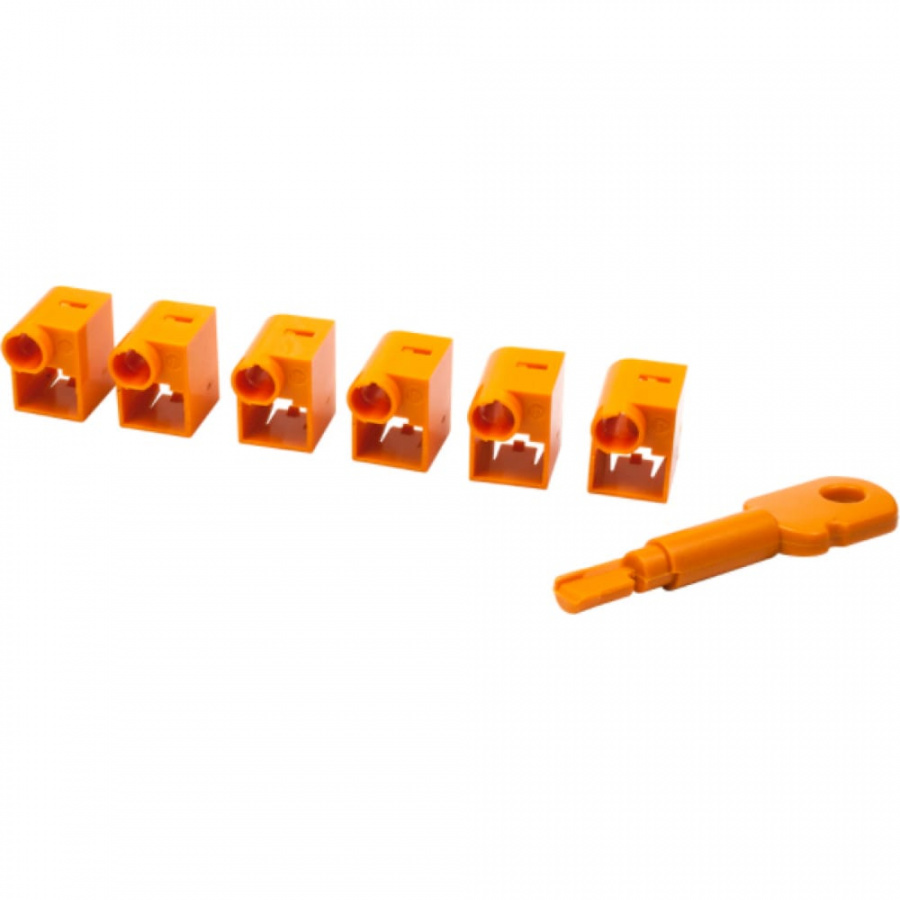 Комплект блокираторов коннектора LANMASTER LAN-SEC45-CL-SET-OR