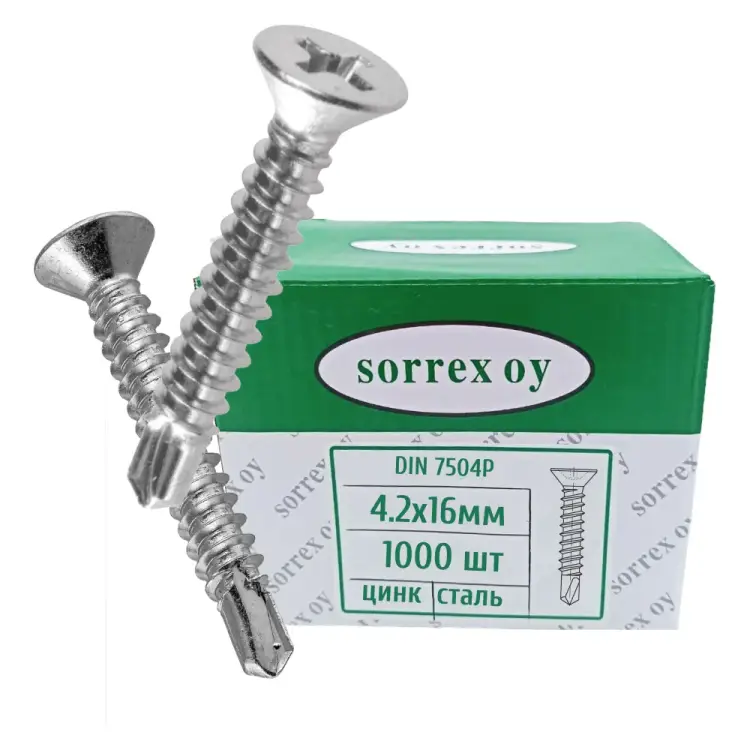 Саморез SORREX 7504P-ZN-M4.2X16 7504P-1-042-016