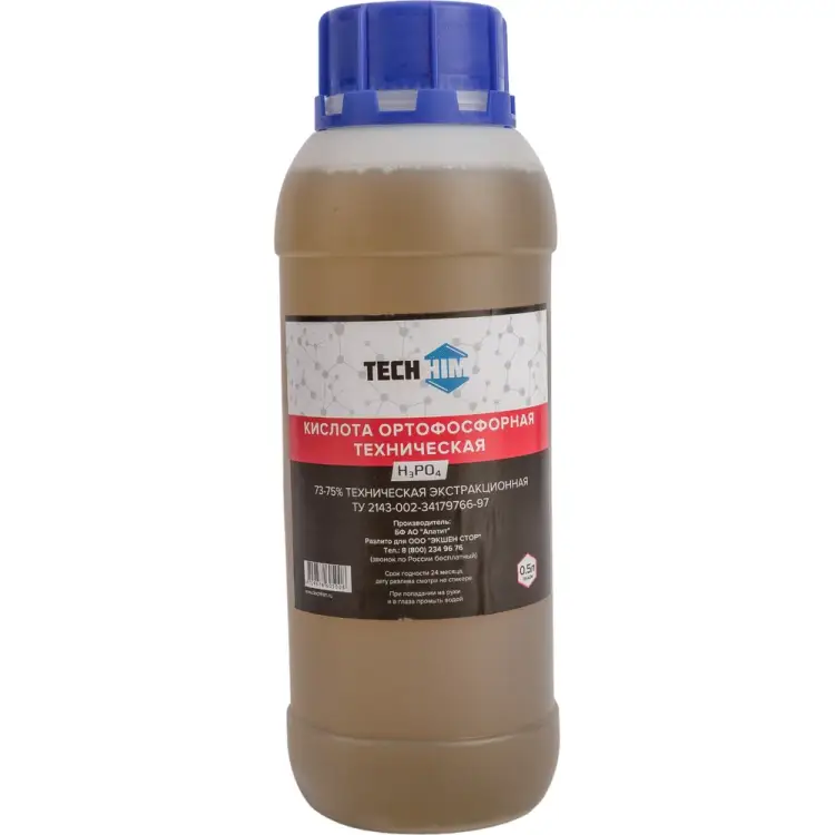 Техническая кислота ортофосфорная TECHHIM TH-KIOR-75-500 Техническая кислота ортофосфорная TECHHIM TH-KIOR-75-500