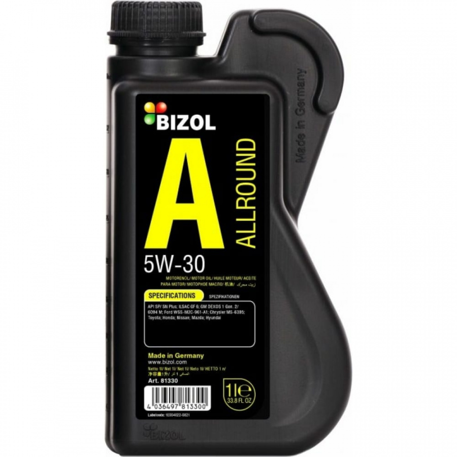 НС-синтетическое моторное масло Bizol Allround 5W-30, SP/SN Plus, GF-6A