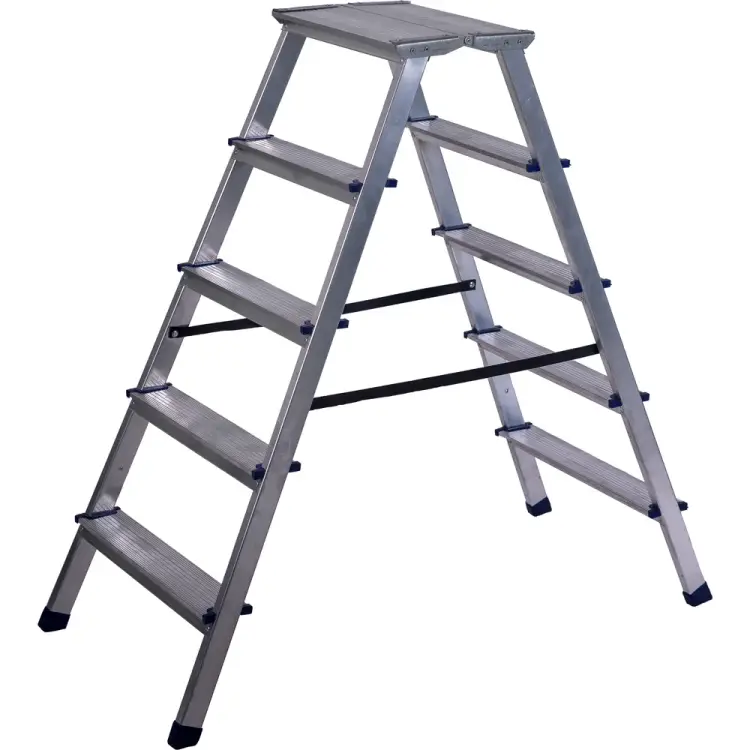 Двухсторонняя алюминиевая стремянка STAIRS AMP205 Двухсторонняя алюминиевая стремянка STAIRS AMP205