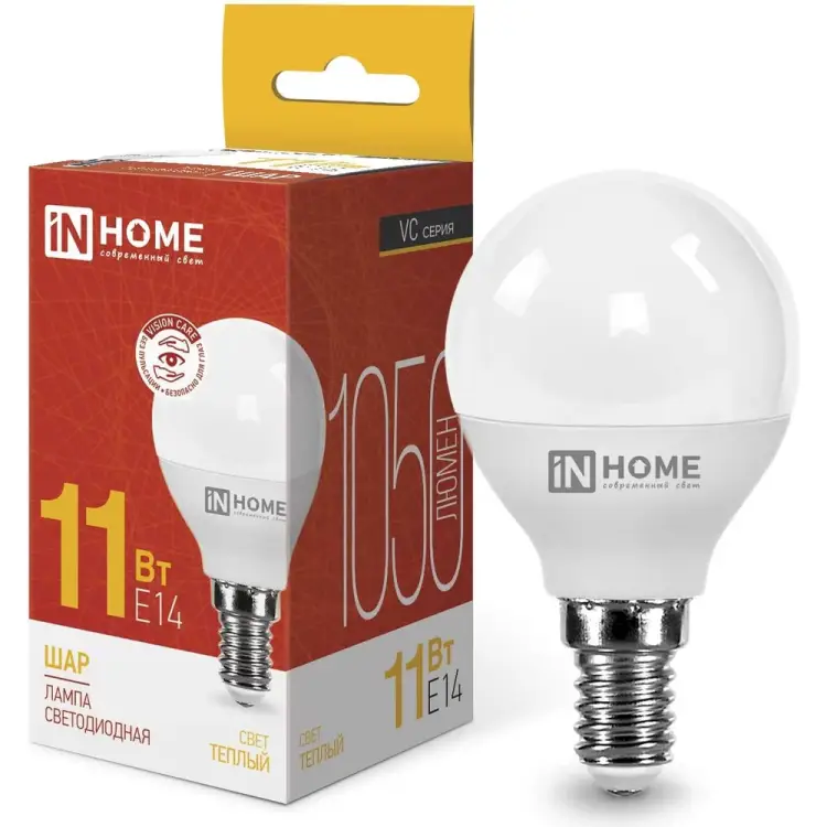 Светодиодная лампа IN HOME LED-ШАР-VC 4690612020587 Светодиодная лампа IN HOME LED-ШАР-VC 4690612020587