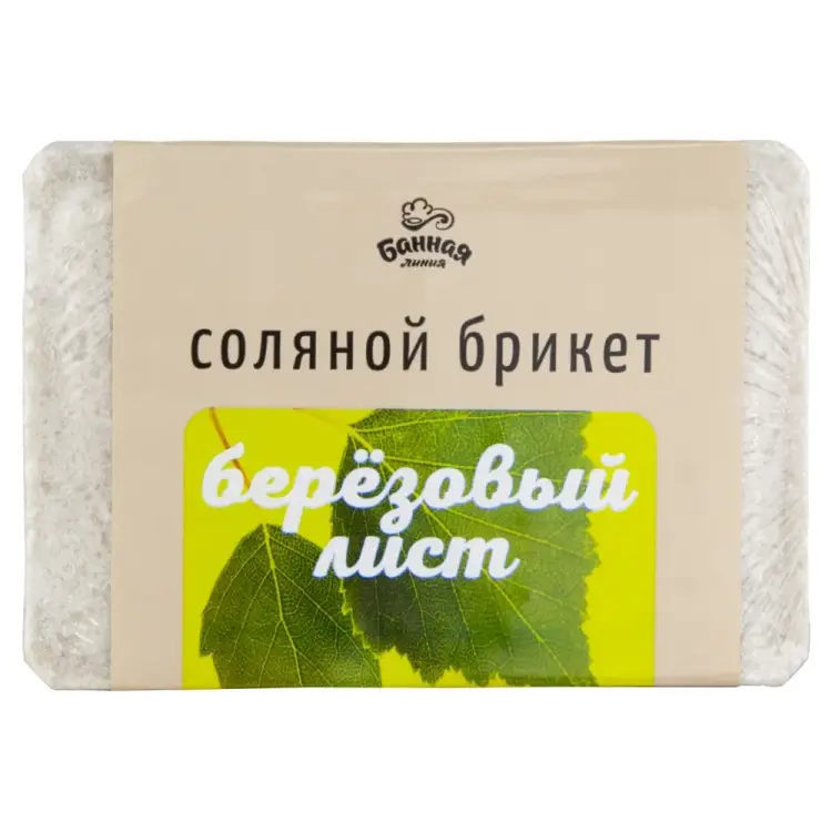 Соляной брикет Банная линия Березовый лист 11-532 Соляной брикет Банная линия Березовый лист 11-532
