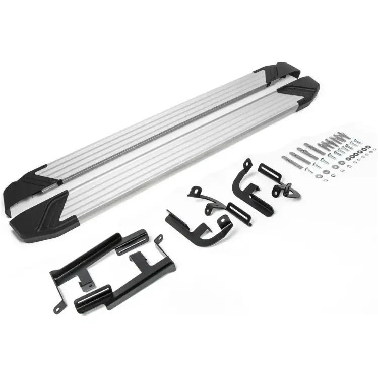 Алюминиевые пороги для Lifan X60 2016- Rival Silver F160AL.3302.3