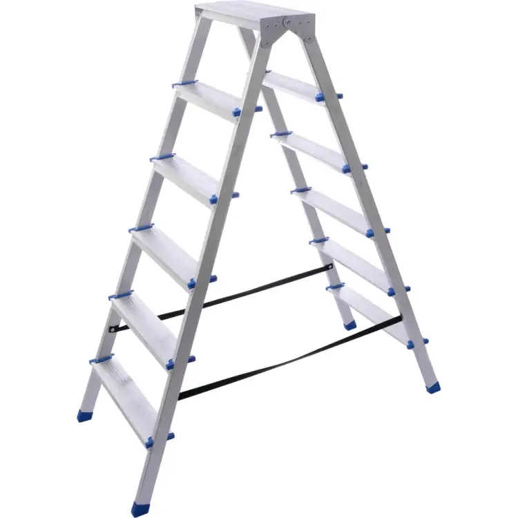 Двухсторонняя алюминиевая стремянка STAIRS AS206 Двухсторонняя алюминиевая стремянка STAIRS AS206