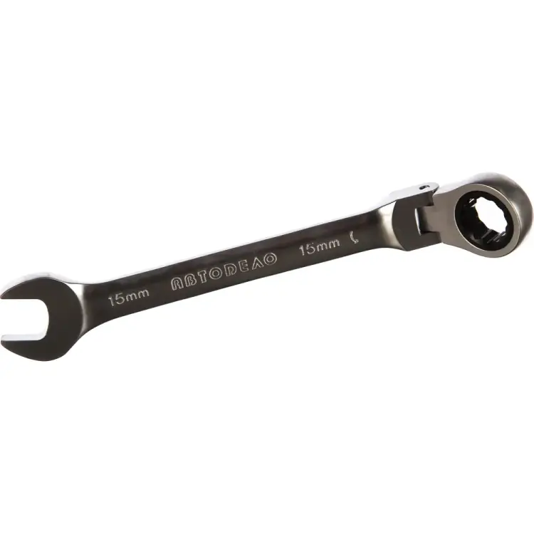 Трещоточный шарнирный комбинированный ключ Автоdело 30215 13537