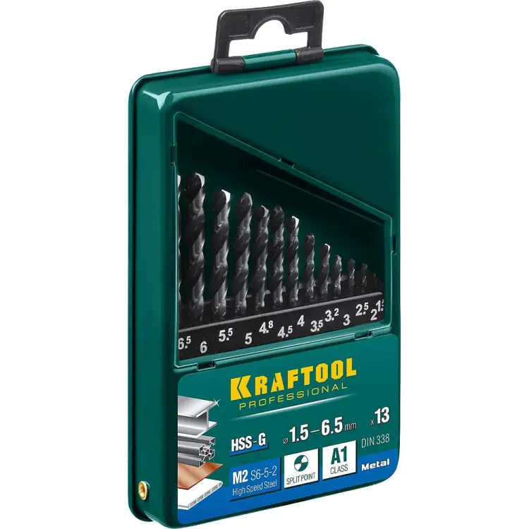 Набор сверл по металлу KRAFTOOL 29651-H13
