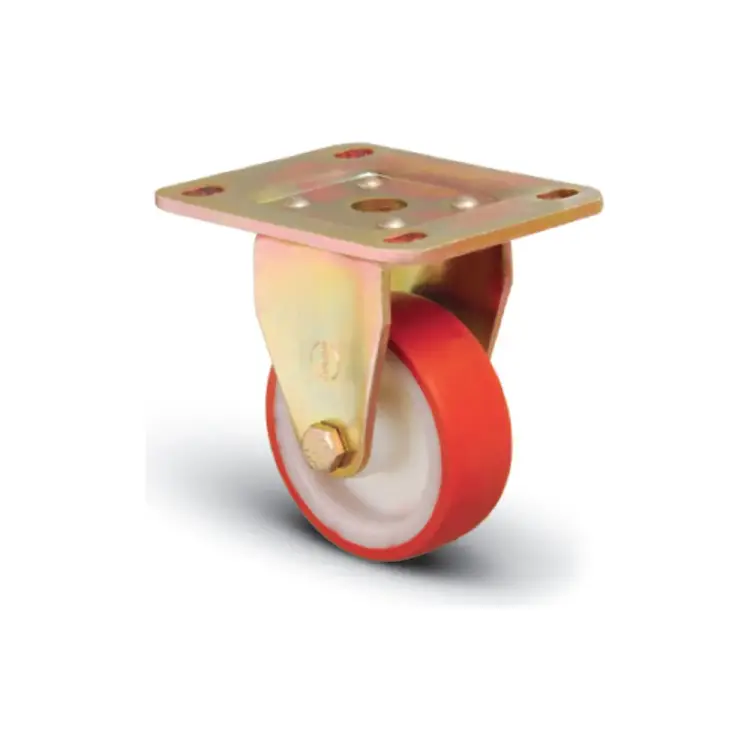 Сверхмощное полиуретановое неповоротное колесо MFK-TORG ED02 ZBP 150