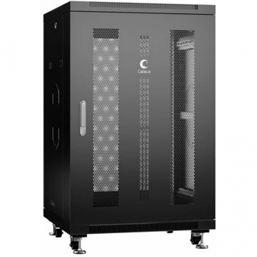 Монтажный телекоммуникационный напольный шкаф для оборудования Cabeus ND-05C-18U60/100-BK