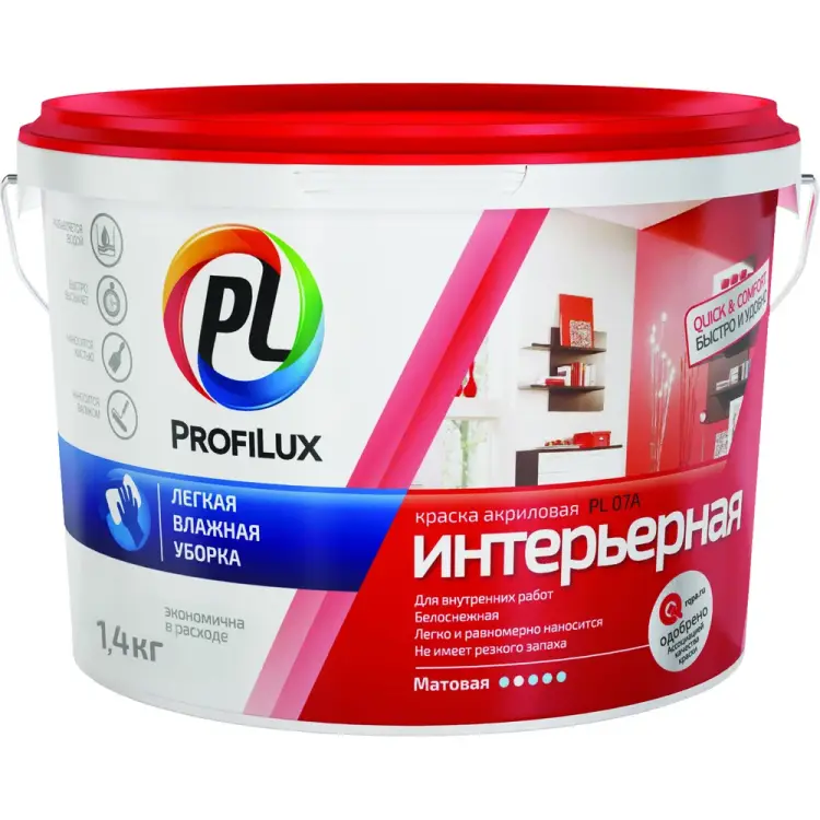 Влагостойкая акриловая краска Profilux ВД PL 07А Н0000004271