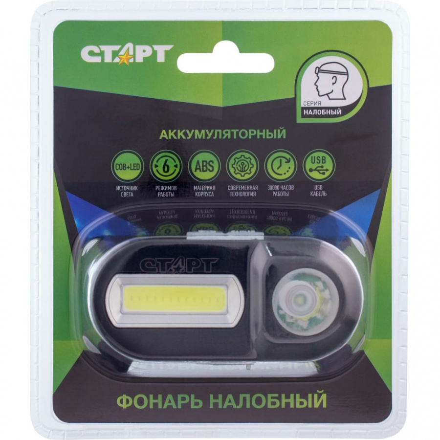 Налобный светодиодный фонарь СТАРТ LOE 501-C1 Black
