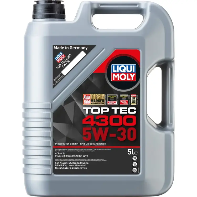 НС-синтетическое моторное масло LIQUI MOLY Top Tec 4300 5W-30 C2 2324