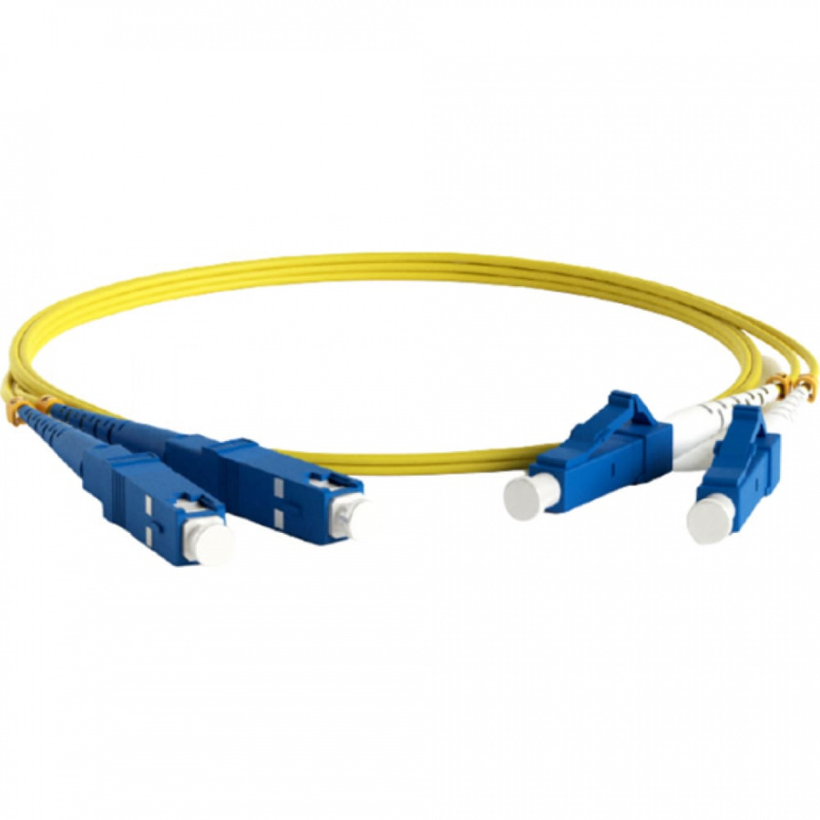 Волоконно-оптический шнур Hyperline FC-D2-9-LC/UR-SC/UR-H-3M-LSZH-YL