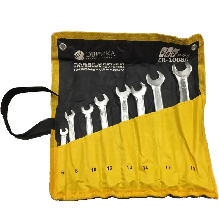Набор комбинированных ключей Эврика ER-10080 Набор комбинированных ключей Эврика ER-10080