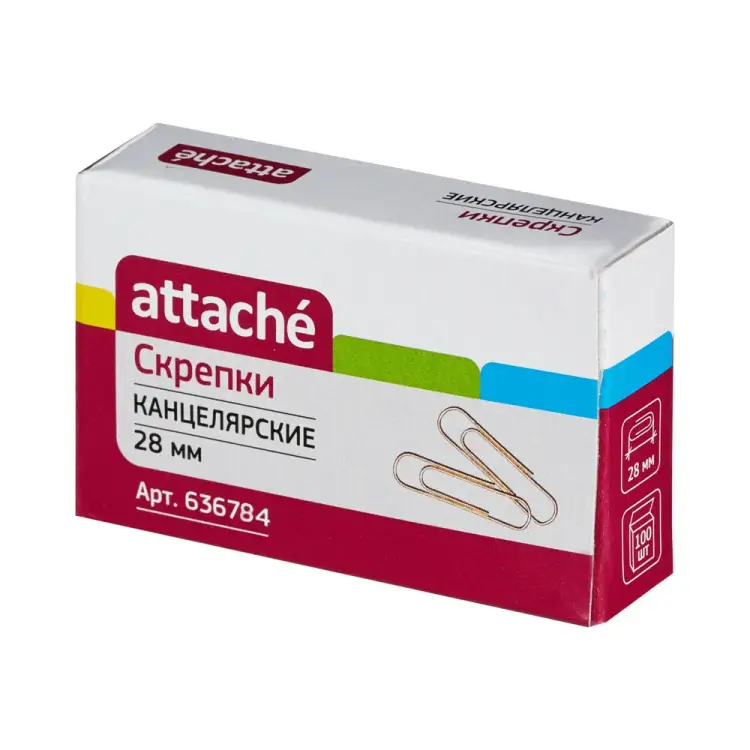 Металлические скрепки Attache 636784