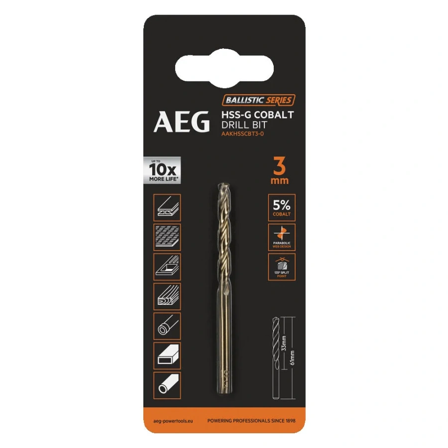 Сверло AEG AAKHSSCBT3-0 4932479325 Сверло AEG AAKHSSCBT3-0 4932479325