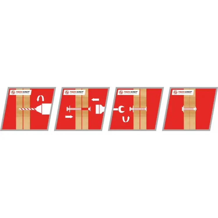 Оцинкованная мебельная забивная гайка Tech-Krep М4, 10 шт. 152036