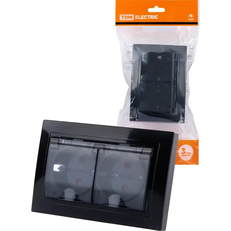 Двойная розетка TDM ELECTRIC Таймыр SQ1814-0877