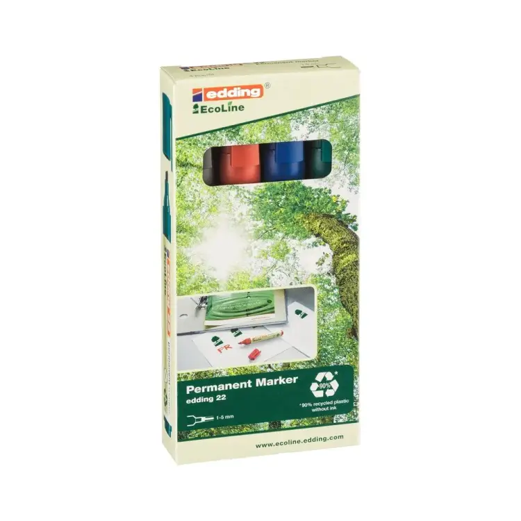 Перманентных набор маркеров EDDING ECO E-22/4S 1153886