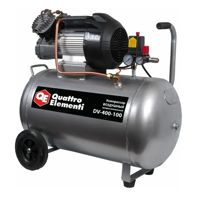Масляный поршневой компрессор QUATTRO ELEMENTI DV-400-100 771-718