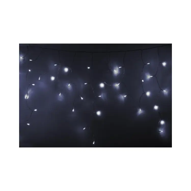Гирлянда Neon-Night АЙСИКЛ бахрома, 4,8х0,6 м, прозрачный ПВХ, 176LED белые 255-145