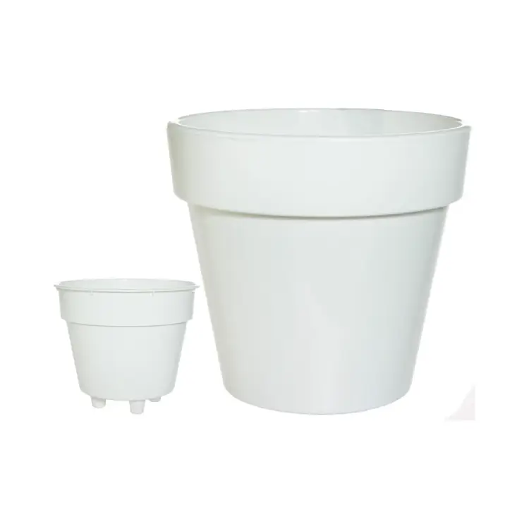 Кашпо ООО КЗНМ порто 3,5л со вставкой белый 530062