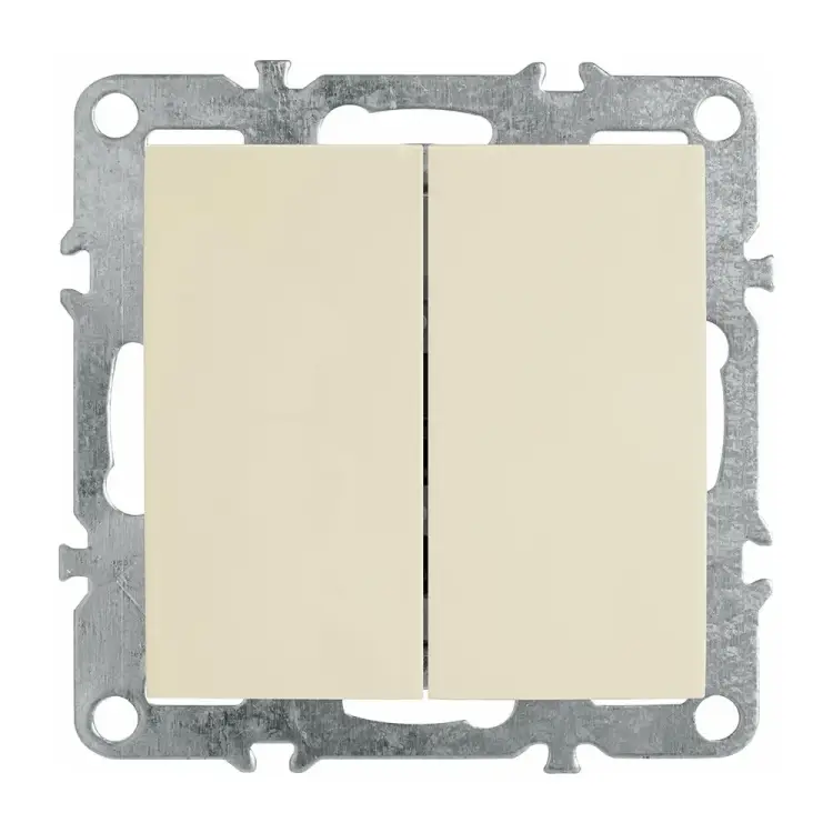 Двухклавишный выключатель STEKKER Эрна 39323