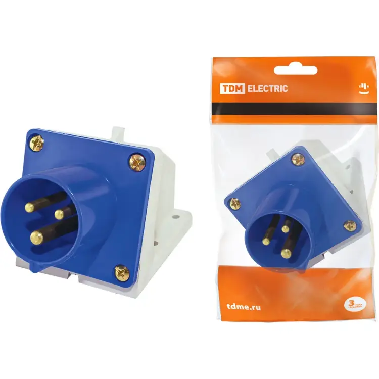Стационарная вилка TDM ELECTRIC 523 SQ0605-0014 Стационарная вилка TDM ELECTRIC 523 SQ0605-0014