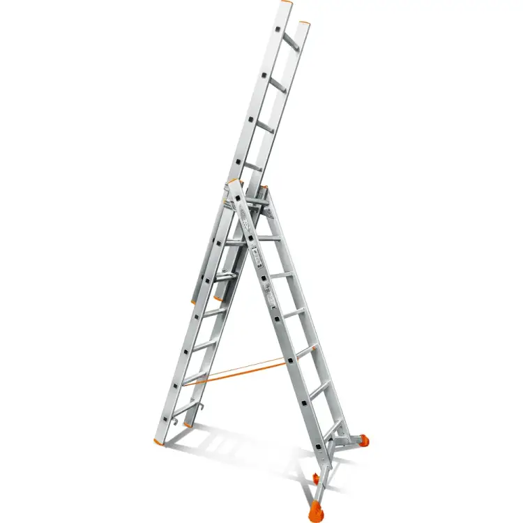 Трехсекционная лестница Эйфель Ювелир 3х7