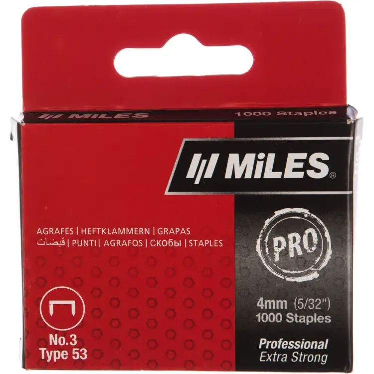 Скобы MILES тип 53 N3-4 мм