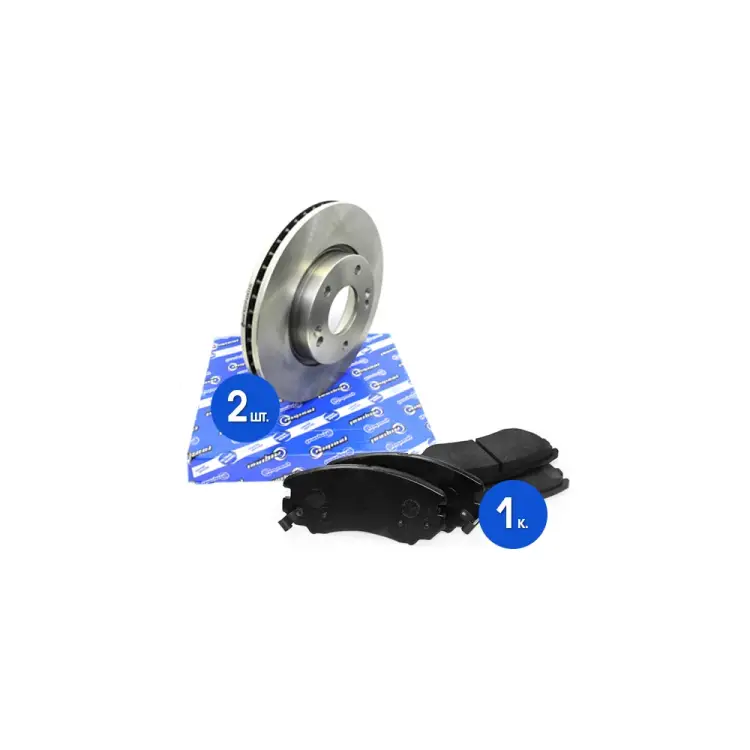 Передние диски тормозные для а/м Hyundai Tuscon 2.0/2.7/2.0D 04> Riginal RGDF4283KIT