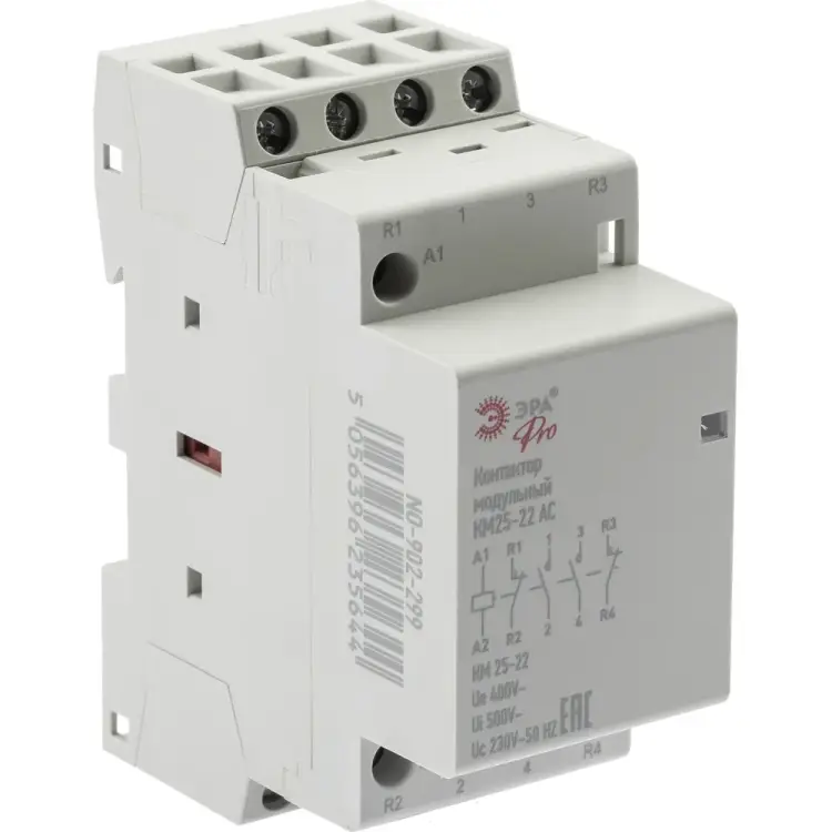Модульный контактор ЭРА PRO NO902299 КМ2522 AC Б0049164