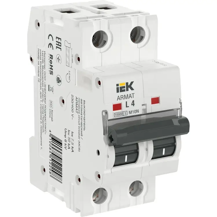 Автоматический выключатель IEK armat m10n AR-M10N-2-L004