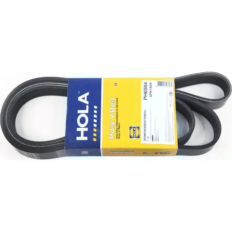 Ремень генератора для а/м ГАЗ 3302 БИЗНЕС дв. Evotech 2.7, УМЗ-4216 HOLA 1805 PH6984 Ремень генератора для а/м ГАЗ 3302 БИЗНЕС дв. Evotech 2.7, УМЗ-4216 HOLA 1805 PH6984