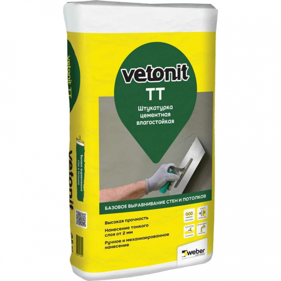 Цементная штукатурка Vetonit TT40