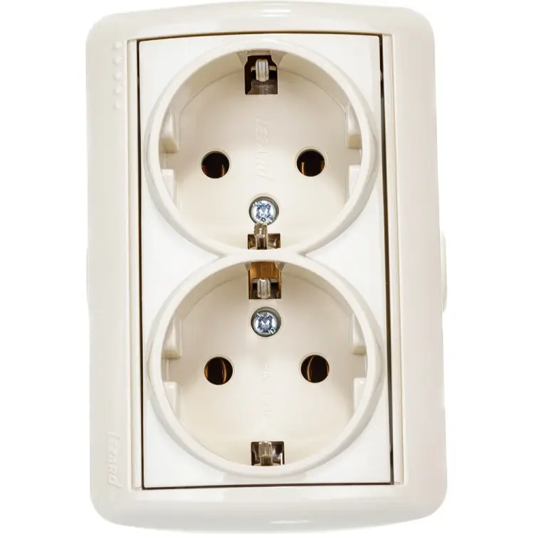 Двойная розетка Lezard NATA 710-0300-127