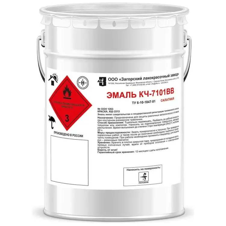 Грунт-эмаль ЗАГОРСКИЙ ЛАКОКРАСОЧНЫЙ ЗАВОД КЧ-7101 ВВ ZLK05330