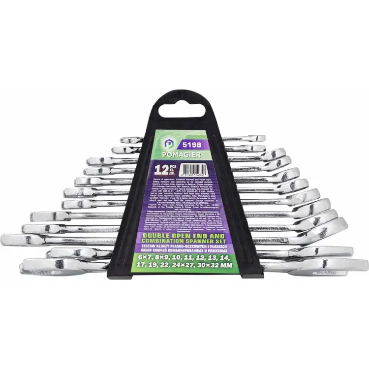 Набор рожковых и комбинированных ключей POMAGIER POM-5198 Набор рожковых и комбинированных ключей POMAGIER POM-5198