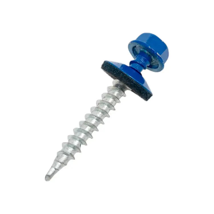 Кровельный саморез качественный крепеж 4,8/38 RAL500550 синий (50 шт.) 0200153